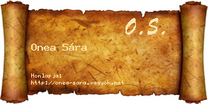 Onea Sára névjegykártya
