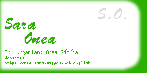 sara onea business card